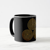 Mug triple spirale celtique - OneLine d'or antique, no (Devant gauche)