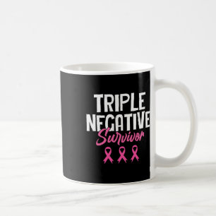Mug Triple survivant négatif Sensibilisation au cancer