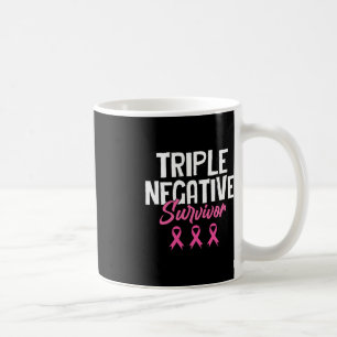 Mug Triple survivant négatif Sensibilisation au cancer