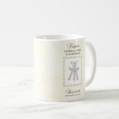 Mug Triplet Baptême sur 3 Croix Jaune Personnalisé (Devant droit)