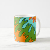 Mug Trippy Green Orange Liquid Dripe Motif Y2K (Devant droit)