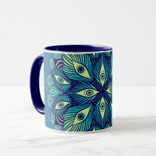 Mug Trippy Psychedelic Eyes Floral Surreal Art