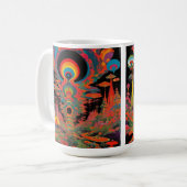 Mug Trippy Vintage 1960s Psychedelic Retro Artwork (Devant gauche)