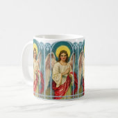 Mug Triptyque de l'ange au ruban rose (Devant gauche)