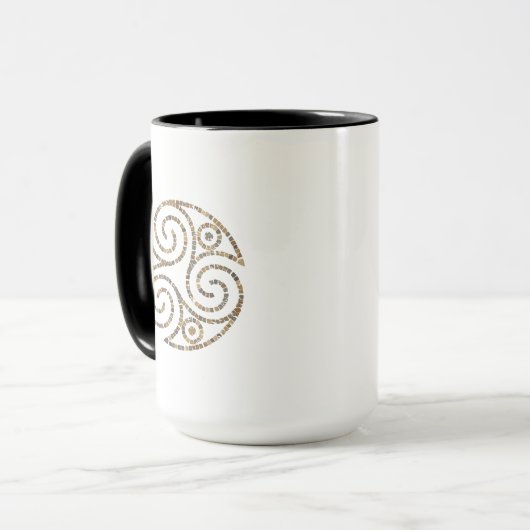 Mug Triskelion Celtic - Triple symbole en spirale - Mo (Devant gauche)