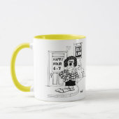 Mug Triste clown devant un pub en attendant une bonne  (Gauche)