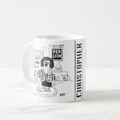 Mug Triste clown devant un pub en attendant une bonne  (Devant gauche)