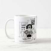 Mug Triste clown devant un pub en attendant une bonne  (Gauche)