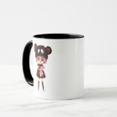 Mug Triste gothique Kawaii fille goth Modèle personnal (Devant gauche)