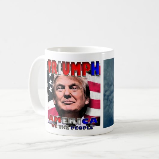 MUG TRIUMP AMERICA NOUS, LE PEUPLE, SOMMES EN FAVEUR D (Devant gauche)