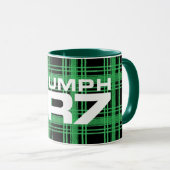 Mug Triumph TR7 taran vert / Plaid (Devant droit)