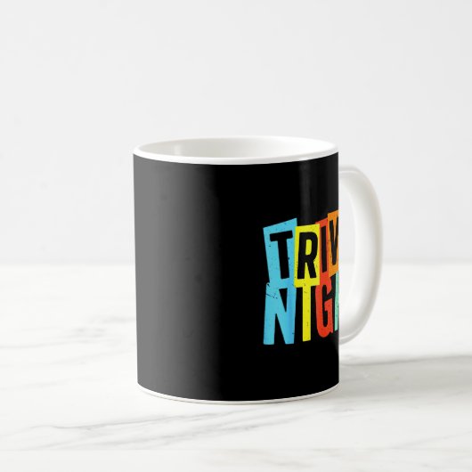 Mug Trivia Night Art For Men Women Trivia Host Trivia (Devant droit)