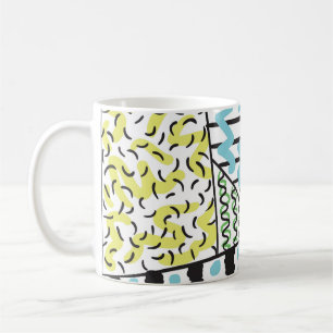 Mug Trois Abstraits : Art Arrière - plan Dessiné À La