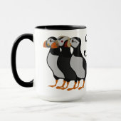 Mug Trois adorables Puffin debout ensemble Carton (Gauche)
