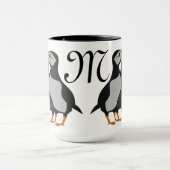Mug Trois adorables Puffin debout ensemble Carton (Centre)