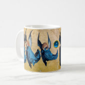 Mug TROIS ANGELS DE NOËL EN BLEU / Gemstone Sapphire (Devant gauche)