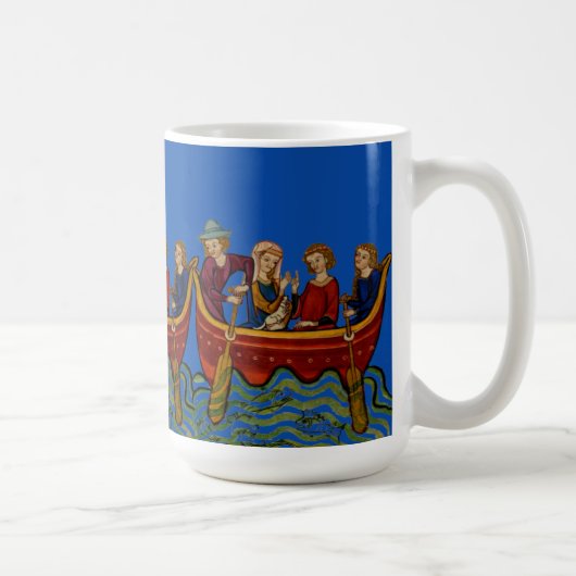 Mug Trois bateaux sur le bleu de rivière (Droite)