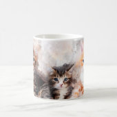 Mug Trois belles chatons mignonnes aquarelle (Centre)