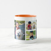 Mug Trois café personnalisé du collage 2-Sided de (Centre)