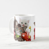 Mug Trois chatons et coeurs (Devant gauche)