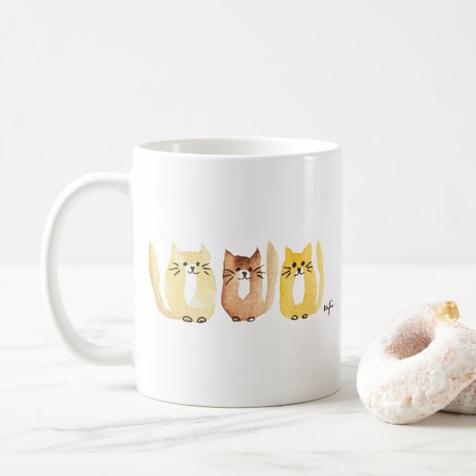 Mug Trois Chats (Avec donut)