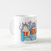 Mug Trois chats amateurs de films 3D (Devant gauche)