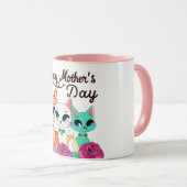 Mug Trois chats "Bonne Fête des mères" (Devant droit)