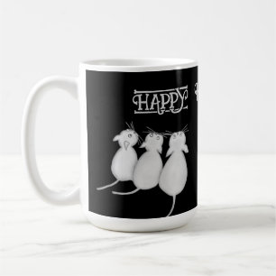 Mug Trois chats, citrouille et araignée Halloween