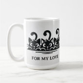 Mug Trois chats de dessin animé mignons avec de grands (Gauche)
