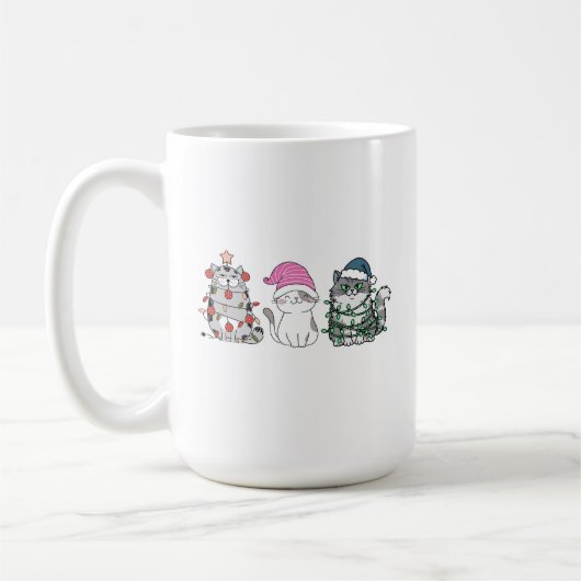 Mug Trois chats de Noël (Gauche)