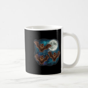 Mug Trois chauves-souris sous Pleine lune Drôle Cosmiq
