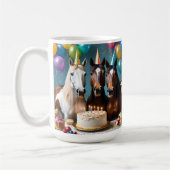 Mug Trois Chevaux Piebald fête d'anniversaire, (Gauche)