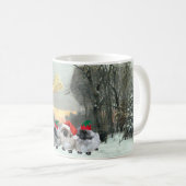 Mug Trois chiots Pekingese Noël (Devant droit)