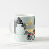 Mug Trois chiots Pekingese Noël (Devant gauche)