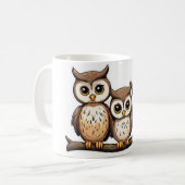 Mug Trois chouette petite chouette (Devant gauche)