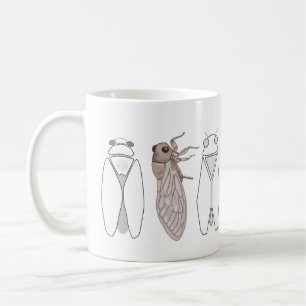 Mug Trois cigales de Provence dessin au trait.