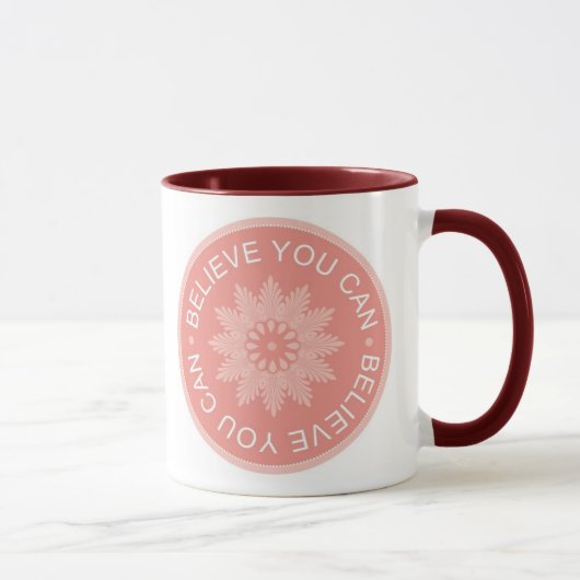 Mug Trois citations de mot ~Believe vous Can~ (Droite)