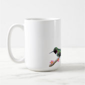Mug Trois colibris perchés sur une branche d'une fleur (Gauche)
