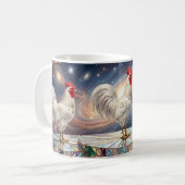 Mug Trois coqs blancs. (Devant gauche)