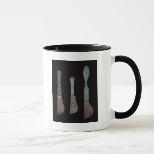 Mug Trois couteaux de Pompeii, romain, ANNONCE de (Droite)