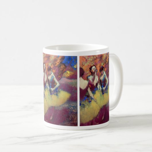 Mug Trois danseurs en jupe jaune par Degas (Devant droit)