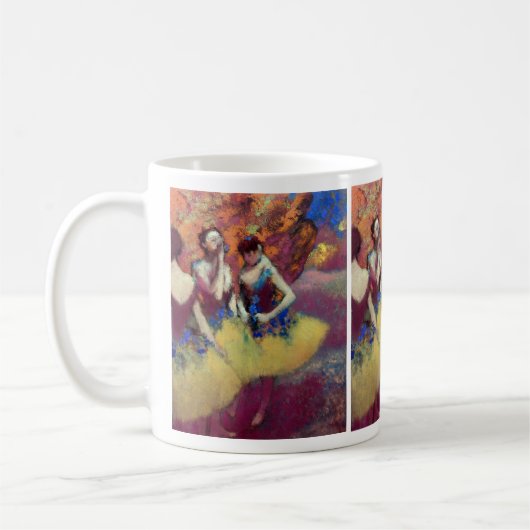 Mug Trois danseurs en jupe jaune par Degas (Gauche)
