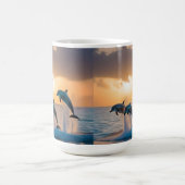Mug Trois Dauphins Tournant Au Coucher Du Soleil, (Centre)