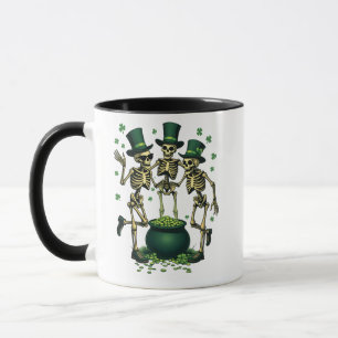 Mug Trois Éffrayants Halloween Skeleton irlandais Dans