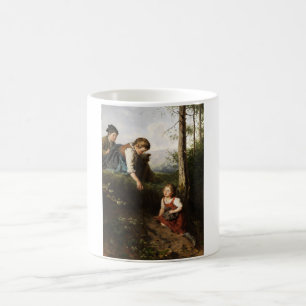 Mug Trois enfants ramassent des baies sauvages dans la