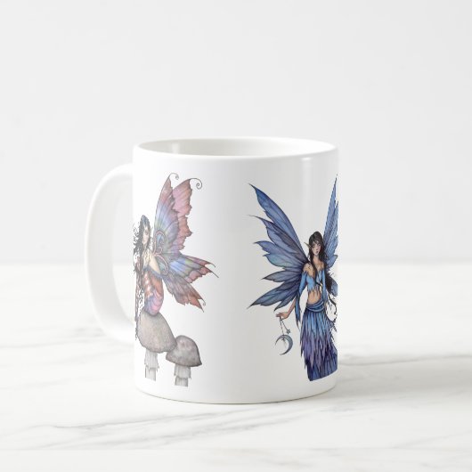 Mug Trois fées violettes et bleues par Molly Harrison (Devant gauche)