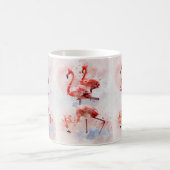Mug Trois flamants roses en impression d'art à l'aquar (Centre)