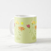 Mug Trois fleurs au soleil - transparentes. (Devant gauche)