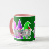 Mug Trois Gnomes de jardinage du printemps (Devant gauche)