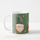 Mug Trois Gnomes Flocon de Neige Rouge Vert Cadeau de  (Gauche)